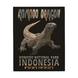 Komodo Dragon - The World's Largest Lizard. Wood Wall Art