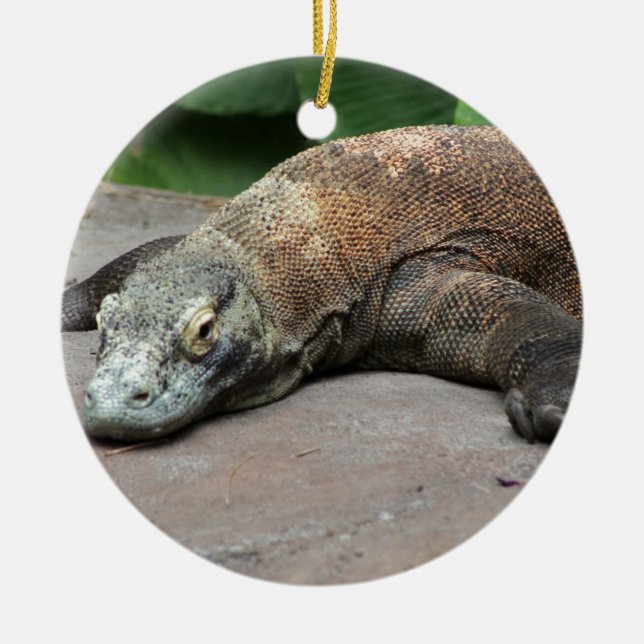 Komodo dragon (Varanus komodoensis), Ceramic Ornament (Front)
