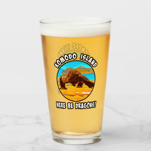  Komodo Island Here Be Dragons Glass Cup