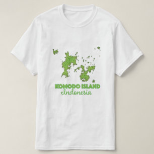 Komodo island Indonesia Map T-Shirt
