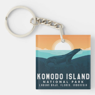 Komodo Island National Park Indonesia Keychain