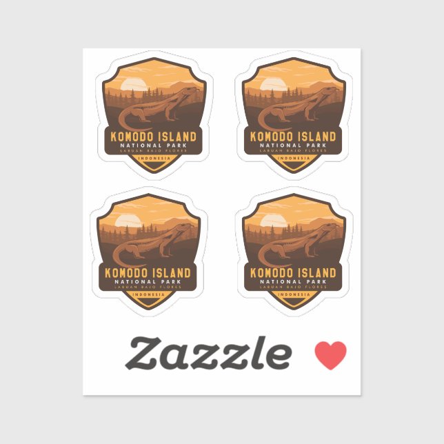 Komodo Island National Park Sticker (Sheet)