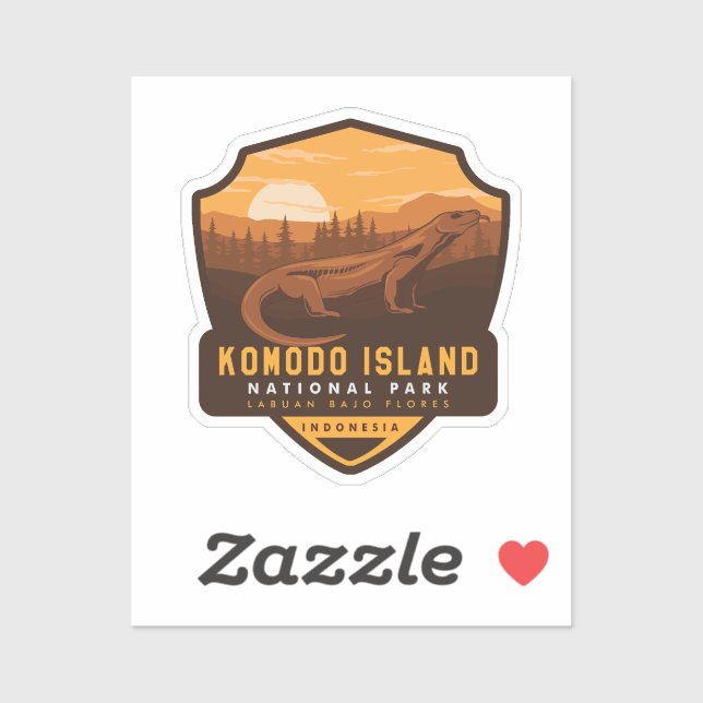 Komodo Island National Park Sticker (Sheet)