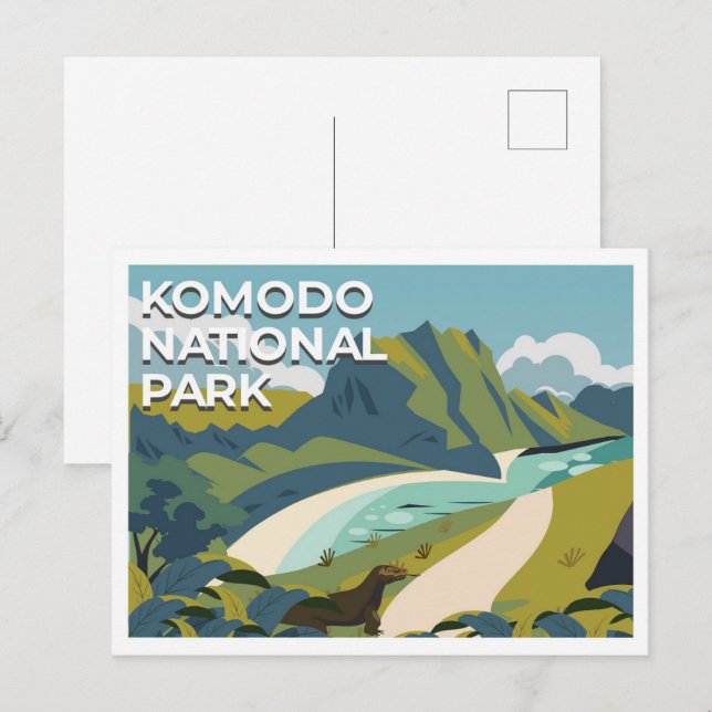 Komodo National Park East Nusa Tenggara Travel  Postcard (Front/Back)