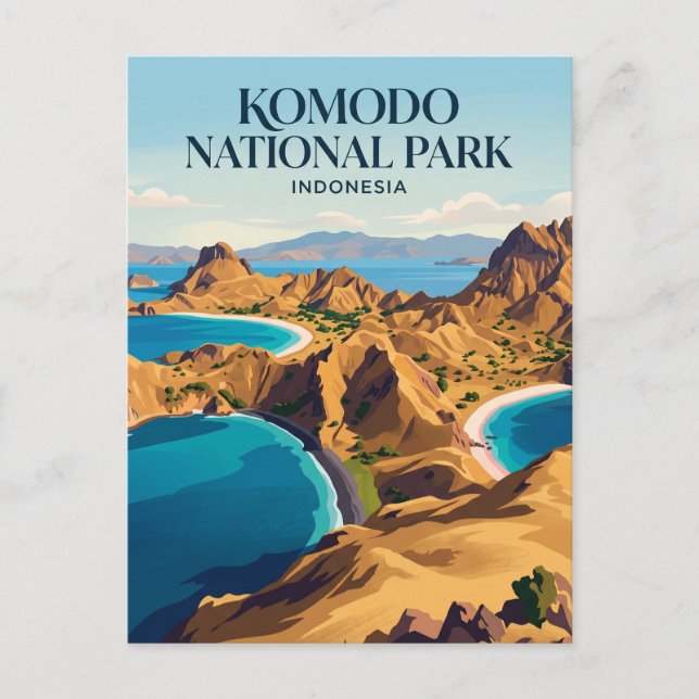 Komodo National Park Indonesia Postcard (Front)