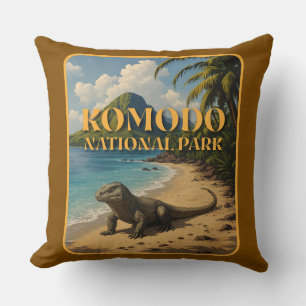 Komodo National Park Indonesia Throw Pillow