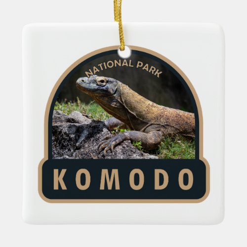 Komodo National Park Indonesia Vintage Ceramic Ornament