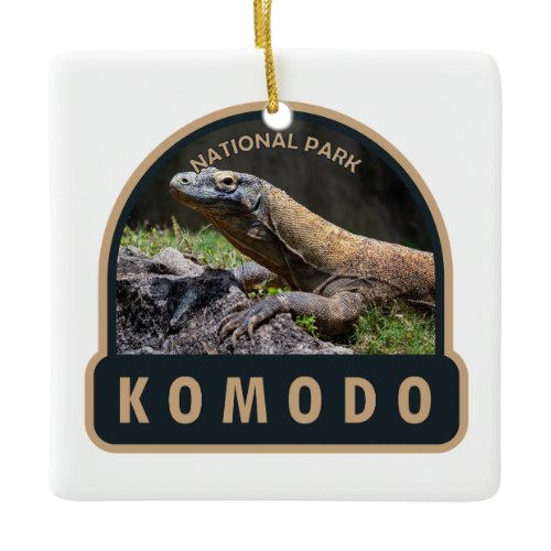 Komodo National Park Indonesia Vintage Ceramic Ornament