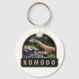 Komodo National Park Indonesia Vintage Keychain