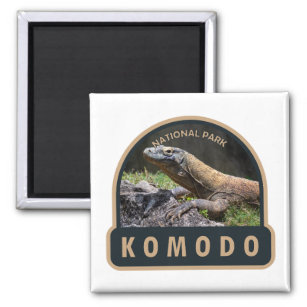 Komodo National Park Indonesia Vintage Magnet