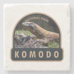 Komodo National Park Indonesia Vintage Stone Coaster