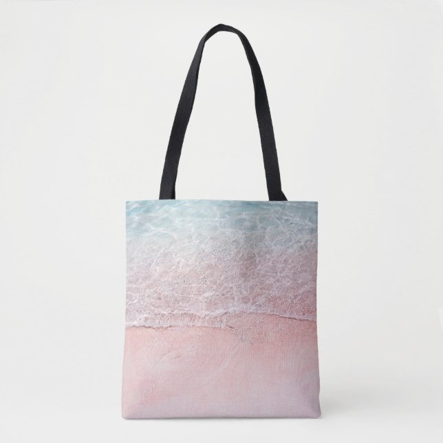 Komodo National Park: Pink Splash Beach Tote Bag (Front)