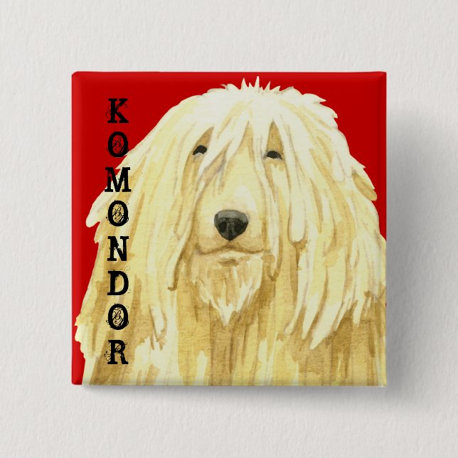 Komondor Color Block Button (Front)