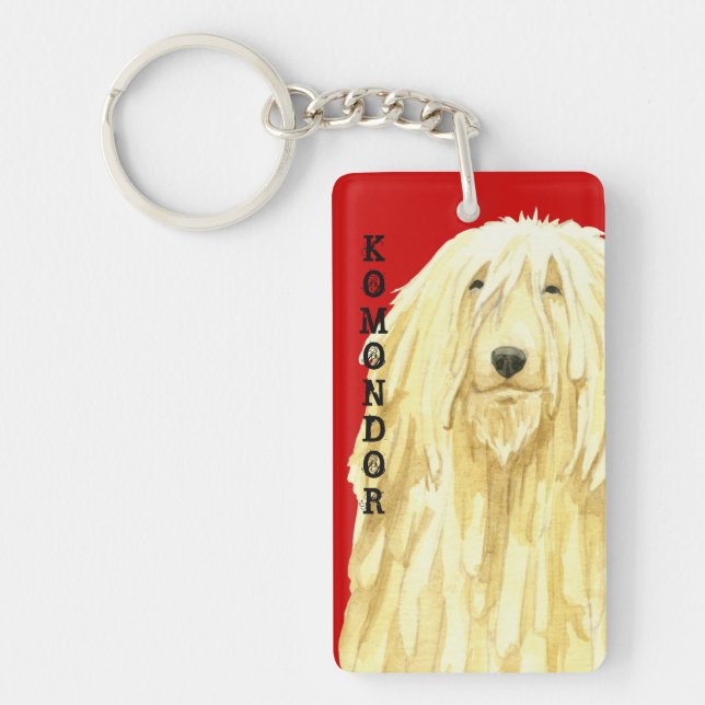 Komondor Color Block Keychain (Front)