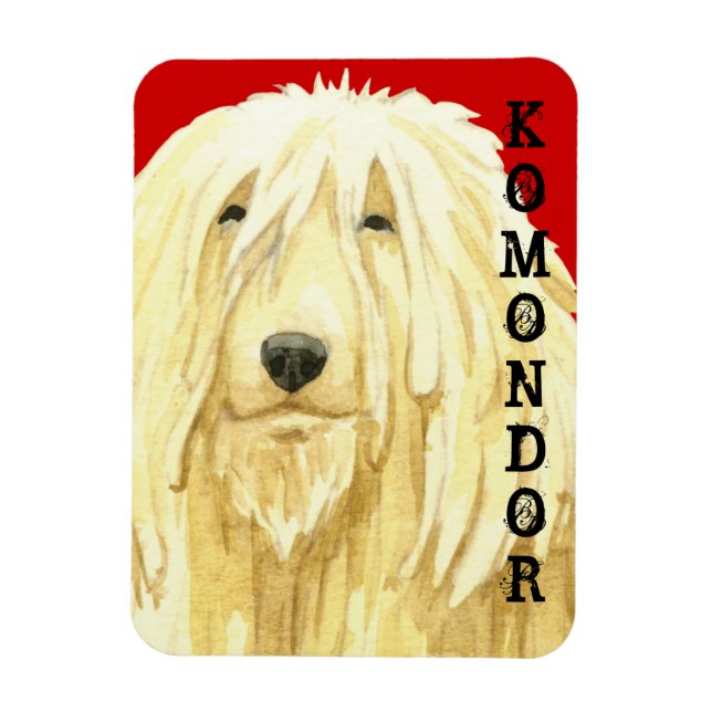 Komondor Color Block Magnet (Vertical)