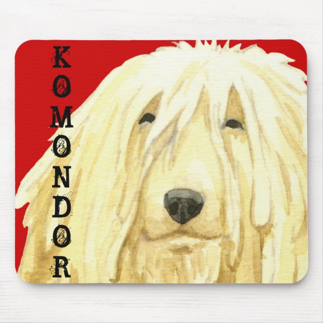 Komondor Color Block Mouse Pad (Front)