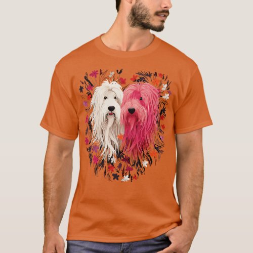 Komondor Couple Valentine T_Shirt