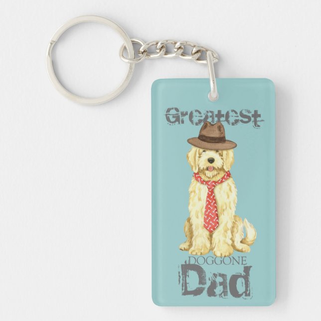 Komondor Dad Keychain (Front)