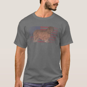 Komondor Dog 4Th Of July American Flag America USA T-Shirt