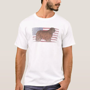 Komondor Dog 4Th Of July American Flag America USA T-Shirt
