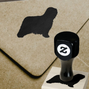 Komondor Dog Breed Silhouette Rubber Stamp