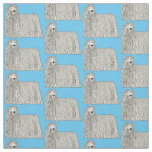 Komondor dog cartoon illustration fabric