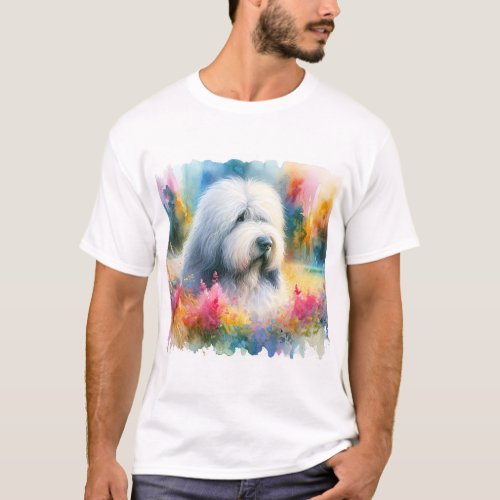 Komondor in Watercolors AREF818 _ Watercolor T_Shirt