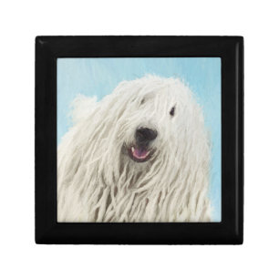 Komondor Painting - Cute Original Dog Art Gift Box