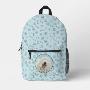 Komondor Painting - Cute Original Dog Art Printed Backpack
