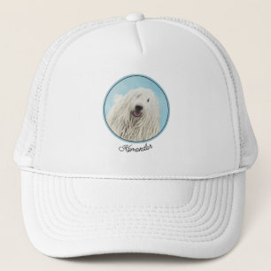 Komondor Painting - Cute Original Dog Art Trucker Hat