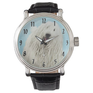 Komondor Painting - Cute Original Dog Art Watch