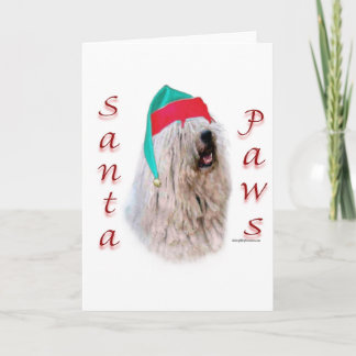 Komondor Santa Paws Holiday Card