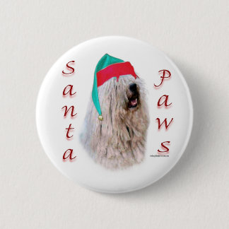 Komondor Santa Paws Pinback Button