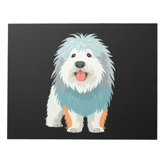Komondor Vector Art with Vibrant Colors Notepad (Front)