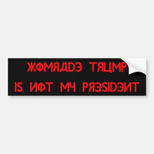 Komrade Trump Is Not My President Bumper Sticker