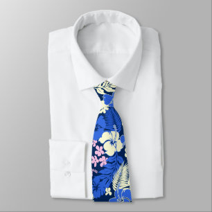 Kona Bay Hawaiian Hibiscus Aloha Shirt Print Tie