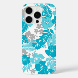 Kona Bay Hawaiian Hibiscus Turquoise iPhone 16 Pro Case