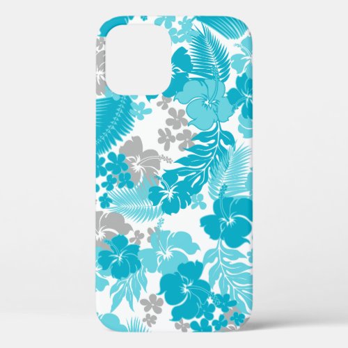 Kona Bay Hawaiian Hibiscus Turquoise iPhone 12 Pro Case