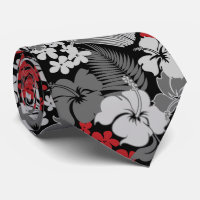 Kona Bay Hawaiian Hibiscus Two-sided Printed Tie