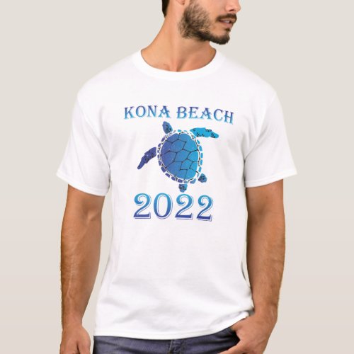 Kona Beach Hawaii Spring Break 2022 Sea Turtle Fam T_Shirt