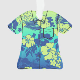 Kona Blend Hawaiian Hibiscus Flora Aloha Shirt Ornament