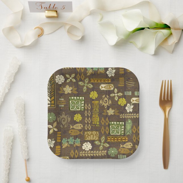 Kona Coast Tiki Tropix Paper Plates (Wedding)