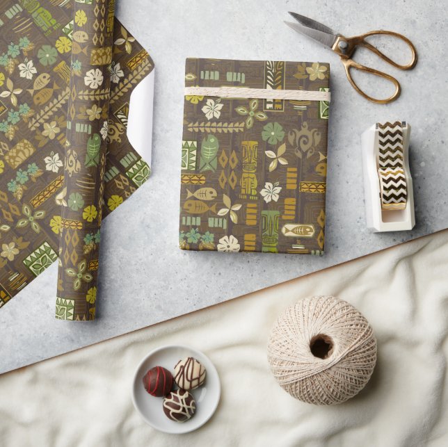 Kona Coast Tiki Tropix Wrapping Paper (Crafts)