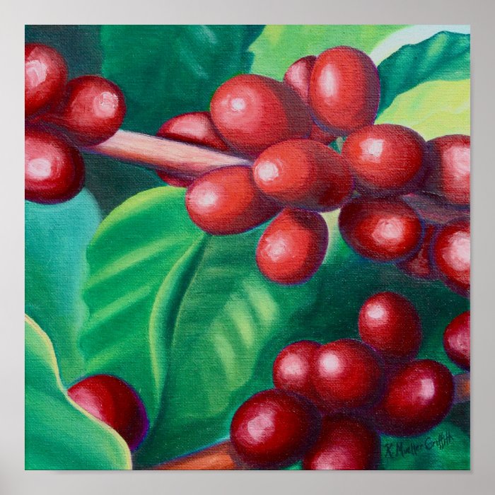 Kona Coffee Art Poster