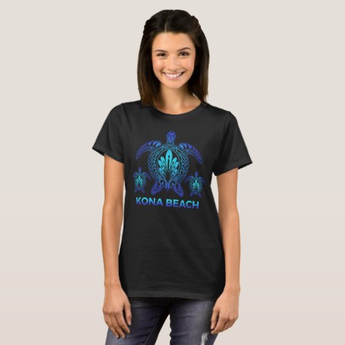 Kona Hawaii Sea Turtle Hawaiian Aloha Beach Surf T_Shirt