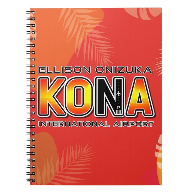 Kona International Airport Code (KOA) Notebook (Front)