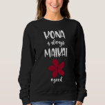 KONA Is Always Good Maika&#39;i Red Plumeria Sweatshirt