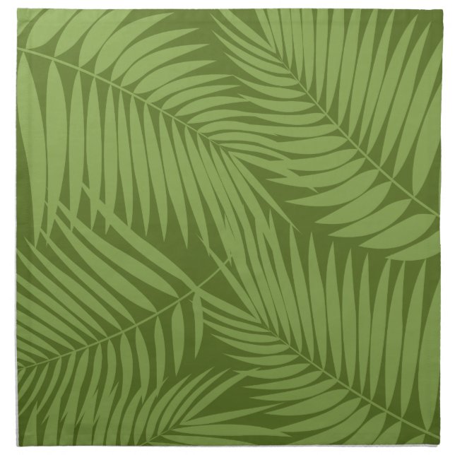 Kona Palms Hawaiian Leaf Cloth Napkin (Front)