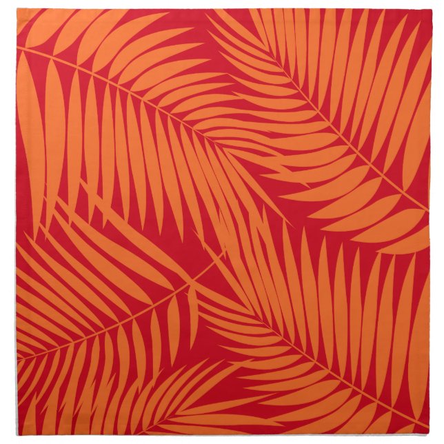 Kona Palms Hawaiian Leaf Cloth Napkin (Front)