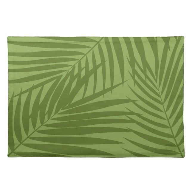 Kona Palms Hawaiian Leaf Cloth Placemat (Front)